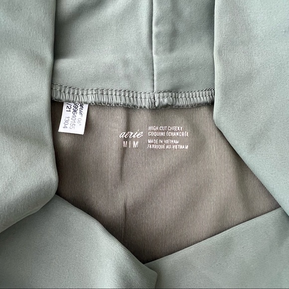 AERIE Olive Scoop Neck Top High Waist Bikini - Picture 11 of 11